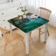 thumbnail image 1 of HAOXIT Autumn Jungle Scenery Square Fitted with Elastic Edge Waterproof Wipeable Table Cover Stain-Resistan Oil-Proof Washable Table Cloth for Indoor Outdoor white, 1 of 8