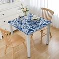 thumbnail image 1 of HAOXIT Blue and White Table Cloth for Flower Decorative for Kitchen Dining Room Party Table Covers Resistant White, 1 of 7