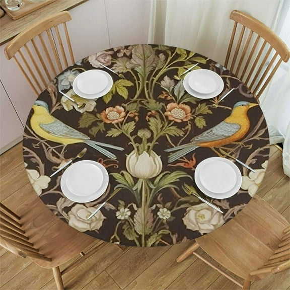 HAOXIT Bohemia William Morris Tablecloth, Retro Original Design Print Table Cover for Home Picnic Party Dining Room Kitchen Decor