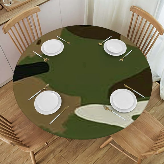 HAOXIT  Camouflage Tablecloth Beige Black Military Camouflage Oblong Table Cloth Decorative Table Cover for Kitchen, Party Banquet and Holiday Tablecloth 38-42