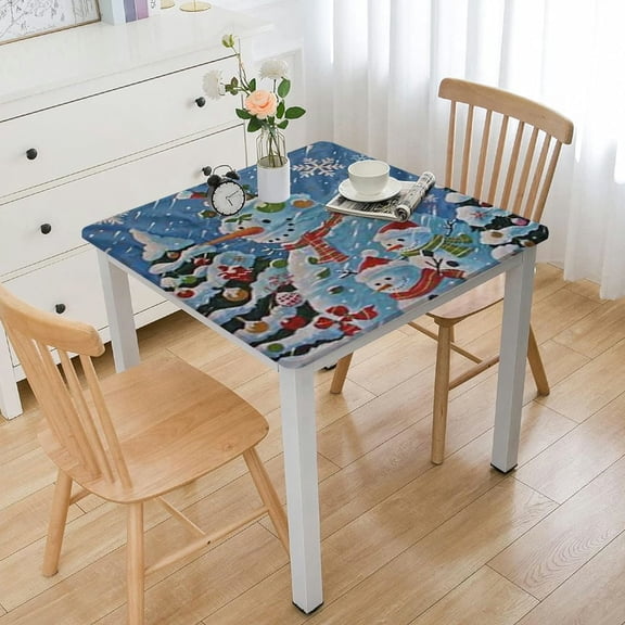 Haoxit Christmas Outdoor Dining Tablecloth, 52 x 52 Inches