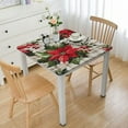 thumbnail image 1 of HAOXIT Christmas Flower Tablecloth Square, Durable Table Cover for Kitchen Dining Room, Tablecloth for Party Dinner 46*46, 1 of 7