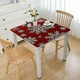thumbnail image 1 of HAOXIT Christmas s Rectangle Square s Red Printed Table Cloths Rectangle Cover Table XL Rectangle Table Cloth Christmas 36*36, 1 of 8