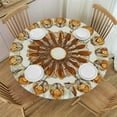 thumbnail image 1 of HAOXIT Colorful Mandala Round Tablecloth ,vintage round boho beige flower Oblong Table Cloth Washable Polyester Table Cover for Picnic,Kitchen 38-42, 1 of 8