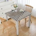 thumbnail image 1 of HAOXIT Cotton Linen Striped with Table Cloth Table Cover 46*46, 1 of 8