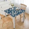 thumbnail image 1 of HAOXIT Cotton Linen Tablecloth Geometric Print Table Cover Rectangle/Square Tablecloth for Kitchen Dining Party Tabletop Decoration 46*46, 1 of 8
