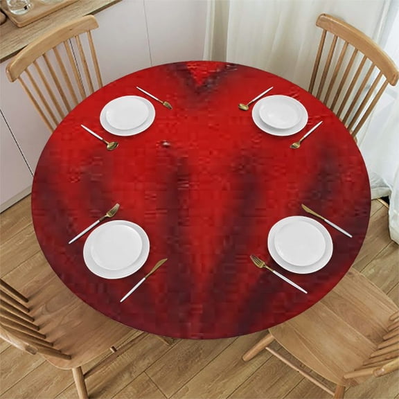 HAOXIT Day Round Tablecloths, Shape Circular Table Cover for Mothers Day Dining Table Parties 31-35