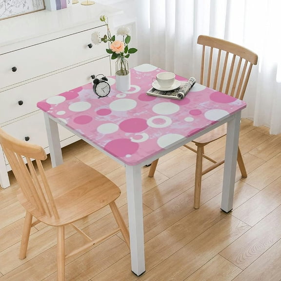 HAOXIT Decorations Rectangle Pink Table Cover for Wedding Shower Girl Decor 52*52