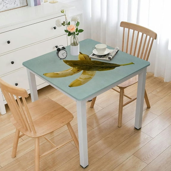 HAOXIT Decorative Floral Print Polyester Round Tablecloth Waterproof Fabric Round Table Cloth Table Cover for Dining Room and Party 46*46