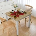 thumbnail image 1 of HAOXIT Decorative Red Floral Print Square Water Resistant Tablecloth Wrinkle Free and Stain Resistant Fabric Tablecloths for Kitchen Room 46*46, 1 of 7