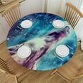 thumbnail image 1 of HAOXIT  Decorative Round Table Cloths Space Nebula Universe Pattern Retro Galaxy Tablecloth Table Cover for Dining/BBQ/Picnic/Coffee Table 38-42, 1 of 8