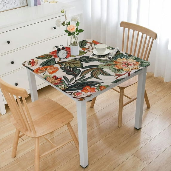 HAOXIT Designer Yellow for Rectangle Tables, Floral Pattern s,Decorative Table Cover Cloth for Kitchen Dining Room 52*52