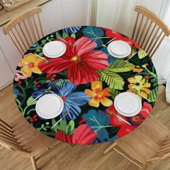 HAOXIT Ditsy Table Cover Table Cloth for Dining Kitchen Parties Decor 46-50