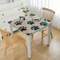 thumbnail image 1 of HAOXIT  Dog Paw Print Square Tablecloth Small Table Cloth Waterproof Table Cover Washable Fabric Wrinkle Resistant Red Emerald Green Tablecloths for Dining Kitchen Party Holiday Dinner 36*36, 1 of 8