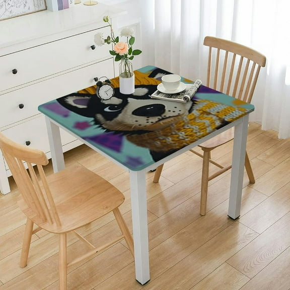 HAOXIT Dog Tablecloths, Colorful Table Covers, Tablecloths for Kids ' Theme Party Decorations 36*36