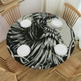 thumbnail image 1 of HAOXIT Dragon Round Tablecloth, Symbols Dragon Table Cloths for Party Kitchen Picnic Decor 46-50, 1 of 8