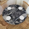 thumbnail image 1 of HAOXIT Dragonflies Grey Tablecloth for Round Tables , Washable Coffee Table Covers, Soft Reusable Farmhouse Kitchen Table Cloth for Dining Room Party Home Decor 46-50, 1 of 8