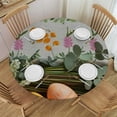thumbnail image 1 of HAOXIT Easter Tablecloth Round Spring Eggs Bunny Plants Table Cloth Outdoor Waterproof Tablecloths for Party Picnic Indoor Table Cover for Dining/Kitchen Home Decoration 38-42, 1 of 8