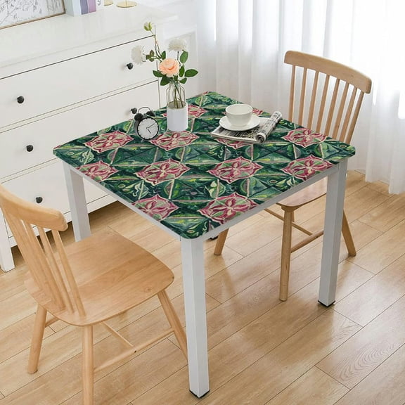 HAOXIT Eastern Tablecloth, Design of Florets Oval Details, Dining Room Kitchen Rectangular Table Cover 60''x60''
