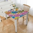 thumbnail image 1 of HAOXIT Edge Fitted Table Cover Square, Pattern Printed on Polyester Table Cloth, for Kitchen Dining Party Patio Tabletop Decoration, Fit for Square Table 52*52, 1 of 8