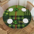 thumbnail image 1 of HAOXIT Elastic Fitted Tablecloth, St Patrick'S Day Clover Round Table Cover for Round Table 46-50, 1 of 8