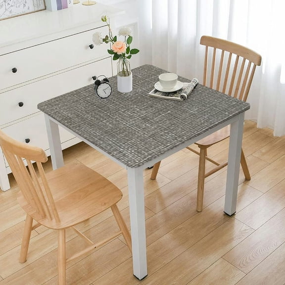 HAOXIT  Embroidered Tablecloth for Dining Table,Dust Proof Spillproof Soil Resistant Cotton Linen Rectangle Table Cloths  46*46