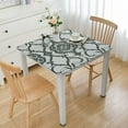 thumbnail image 1 of HAOXIT Encasa Homes Cotton Printed Tablecloth of   Square Dining Table. Machine Washable, Durable - White Tiles 40*40, 1 of 7