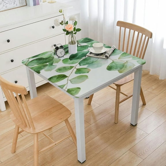 HAOXIT Eucalyptus Tablecloth Square, Durable Table Cover for Kitchen Dining Room, Holiday Tablecloth for Party Dinner 36*36