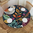 thumbnail image 1 of HAOXIT Fall Round Tablecloth Autumn Table Cover Washable Polyester Tablecloths for Home Kitchen Dining Party Holiday Decor  38-42, 1 of 8