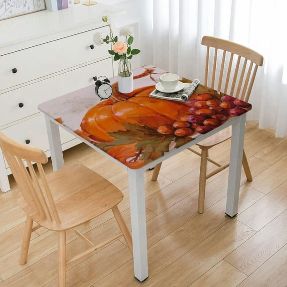 HAOXIT Fall Tablecloth Thanksgiving Square Table Cloth Pumpkins 36*36