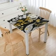 thumbnail image 1 of HAOXIT Fall Tablecloths Thanksgiving Table Cloth Gold Yellow Black Waterproof Polyester Fabric Table Cover Decor for Square/Rectangle Table,Home Dining,Outdoor,Party 52*52, 1 of 7