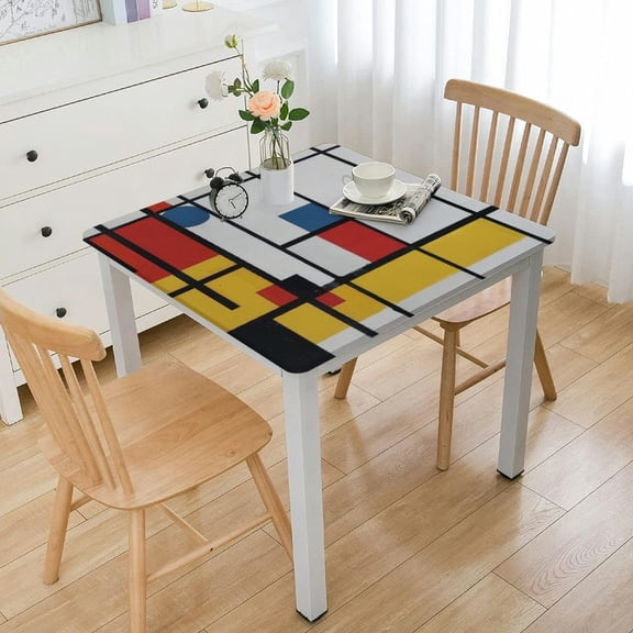 HAOXIT Fall red Blue Yellow Table Cloth Square Spotted Print Kitchen Table Decorations Dinner Parties Fall Or 36*36