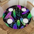 thumbnail image 1 of HAOXIT Feather Table Cloth Round Table Cover 42-46, 1 of 8