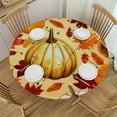 thumbnail image 1 of HAOXIT Fitted Round Fall, Fallen Thanksgiving Table Cover,Elastic Edged Table Cloth Fits Round Tables 31-35, 1 of 8