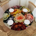 thumbnail image 1 of HAOXIT Fitted Round Tablecloth , and Table Cover,Elastic Edged Table Cloth Fits Round Tables 31-35, 1 of 8