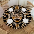 thumbnail image 1 of HAOXIT Fitted Round Tablecloth , gold face Table cover,Elastic Edged Table Cloth Fits Round Tables 31-35, 1 of 8