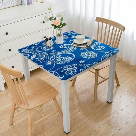 HAOXIT Fitted Square , Polyester Decor Table Clothes, Oil & Dust Proof Table Cover, for Living Room Kitchen Table Cloth, Fits Square Table 54''x54''