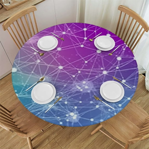 HAOXIT Fitted Tablecloth Edge Oil-Proof Table Cover Stain-Resistant Table Cloth Fits Tables 42-46