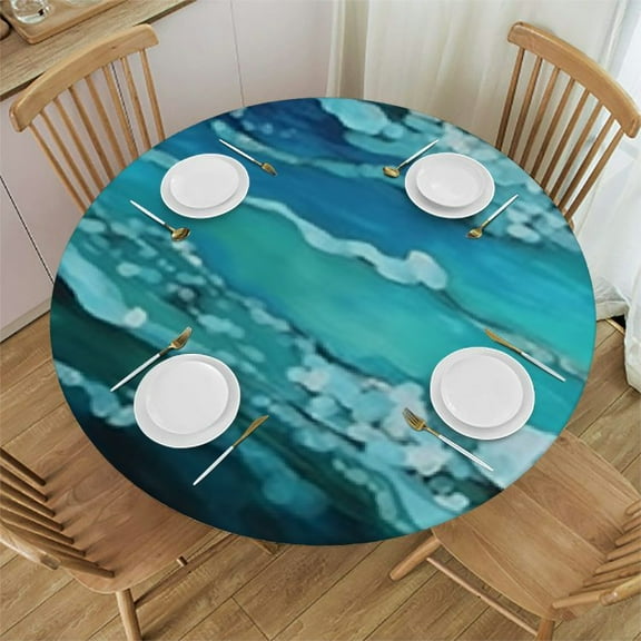 HAOXIT Fitted s, Table Cover, Fit for Table, Dust &amp; Oil Proof Washable for Dining Room Decor Use 31-35