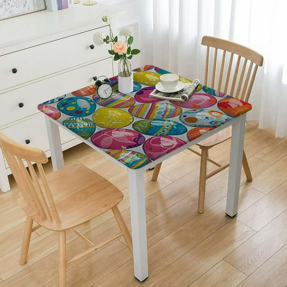 HAOXIT Flannel Backed , Cheerful Spring Easy Care with Flannel Backing 52*52