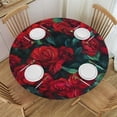 thumbnail image 1 of HAOXIT Floral Table Cloth Durable Breathable Tabletop Cover Decorative Kitchen Dining Tablecloth for Round Tables for Parties,Holiday 31-35, 1 of 1