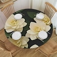 thumbnail image 1 of HAOXIT Flower Round Fitted Tablecloth with Elastic Edged Table Cover for Round Table 46-50, 1 of 8