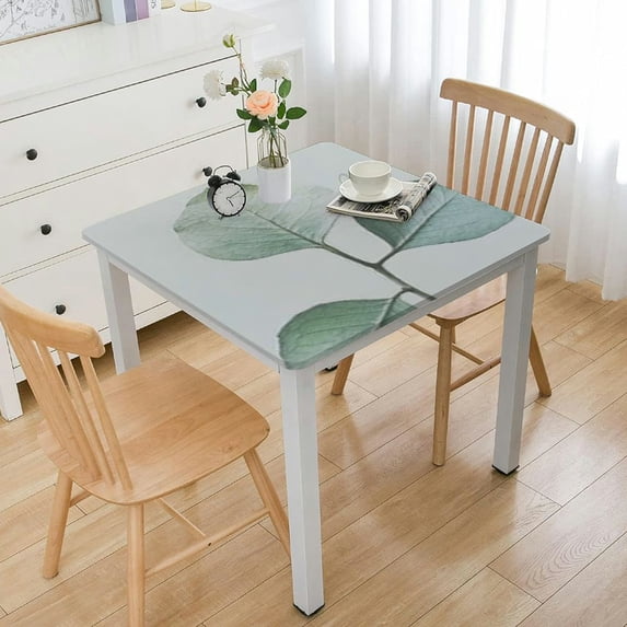 HAOXIT Flower Square Fitted Table Covers Circle Tablecloth for Dining Party Holiday Fits Table Up 36*36