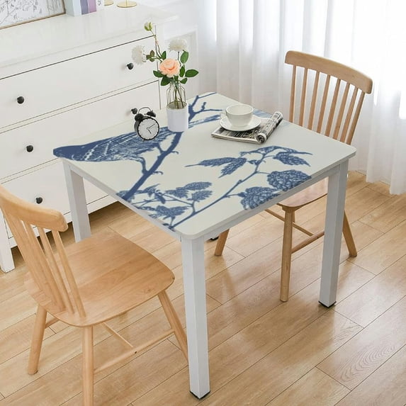 HAOXIT Flower Table Cloth Polyester Table Cover for Kitchen Dining Room Party 36*36