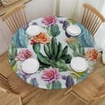 thumbnail image 1 of HAOXIT Flower Tablecloth, Hydrangea Flowers Over Soft Background Wedding Design, Round Table Cover for Dining Room Kitchen Decor, 1 of 8