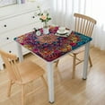 thumbnail image 1 of HAOXIT Flower Tablecloth Rectangle, Durable Table Cover for Kitchen Dining Room, Tablecloth for Party Dinner 36*36, 1 of 7