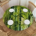 thumbnail image 1 of HAOXIT Forest Tablecloth, Exotic Tropical Asian Leaves Wild Print Closeup Scene, Round Table Cover for Dining Room Kitchen Decor 46-50, 1 of 8