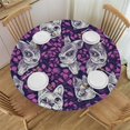 thumbnail image 1 of HAOXIT Fractal Leopard Print Flower Round Tablecloth Waterproof Durable Cloth Tablecloths Washable Fabric Table Cover Wrinkle Resistant Table Cloth for Indoor Outdoor Kitchen Party Dining Room, 1 of 8