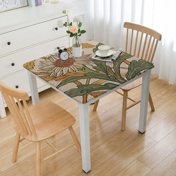 HAOXIT French Linen Tablecloth Soft Durable Table Cloth Kitchen Dining Tablecloth for Rectangular Tables for Parties Christmas 36*36