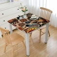thumbnail image 1 of HAOXIT Geometric Pattern Shapes Table Cover Water Resistant Wipeable s for Kitchen Dinning Room Decor 48''x48'', 1 of 7